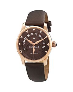 Men's Emotion Leather Brown Dial Watch