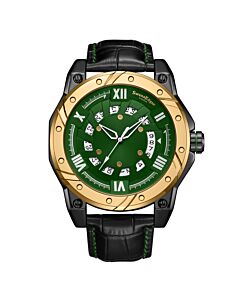 Men's Engineer Leather Green Dial Watch
