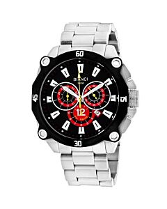 Men's Enzo Chronograph Stainless Steel Black Dial Watch