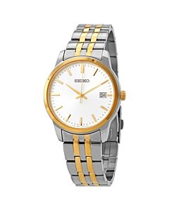 Men's Essential Stainless Steel White Dial Watch