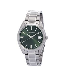 Men's Essentials Stainless Steel Green Dial Watch
