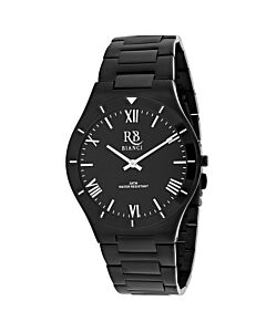 Men's Eterno Stainless Steel Black Dial Watch