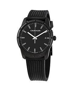 Men's Evidence Rubber Black Dial Watch