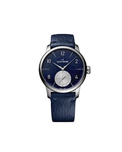 Men's Excellence Leather Blue Dial Watch
