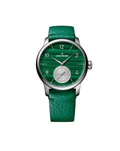 Men's Excellence Leather Green Dial Watch