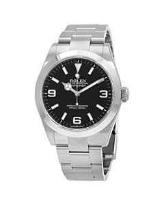 Men's Explorer Stainless Steel Oyster Black Dial Watch