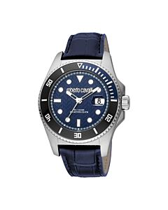 Men's Fashion Watch Leather Blue Dial Watch