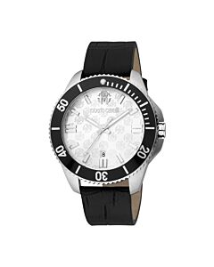 Men's Fashion Watch Leather Silver-tone Dial Watch