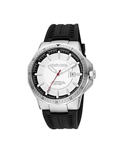 Men's Fashion Watch Silicone Silver-tone Dial Watch