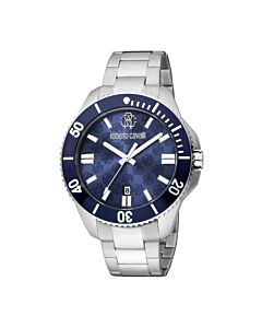 Men's Fashion Watch Stainless Steel Blue Dial Watch