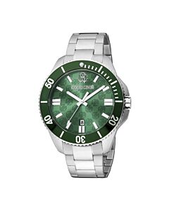 Men's Fashion Watch Stainless Steel Green Dial Watch