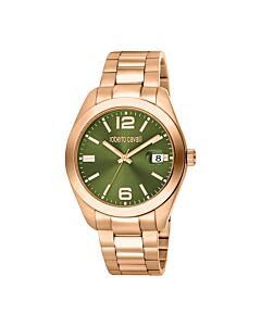 Men's Fashion Watch Stainless Steel Green Dial Watch