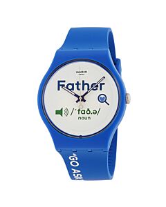 Men's Fathers Day Silicone White Dial Watch