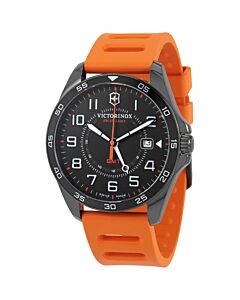 Men's FieldForce Sport GMT Rubber Black Dial Watch