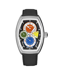 Men's Firshire 3000 Chronograph Leather Multi-Color Dial Watch
