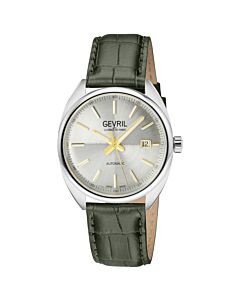 Men's Five Points Leather Silver Dial Watch
