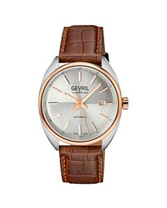 Men's Five Points Leather Silver Dial Watch