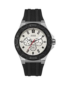 Men's Force Chronograph Rubber White Dial Watch