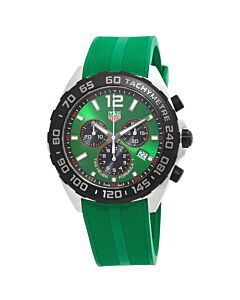 Men's Formula 1 Chronograph Rubber Green Dial Watch