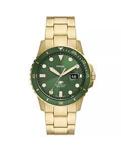 Men's Fossil Blue Dive Stainless Steel Green Dial Watch