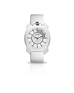 Men's Frame One Ceramic Case Leather White Dial Watch
