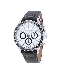 Men's Freelancer Chronograph Leather White Dial Watch