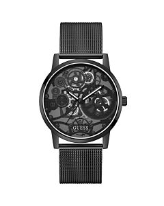 Men's Gadget Stainless Steel Black Dial Watch