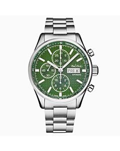 Men's Gentleman Blazer Chronograph Stainless Steel Green Dial Watch