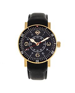 Men's Gilliam Leather Black Dial Watch