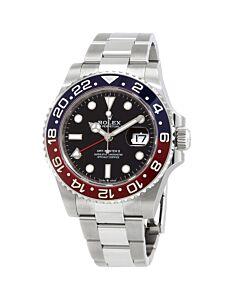 Men's GMT-Master II Stainless Steel Rolex Oyster Black Dial Watch