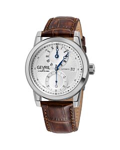 Men's Gramercy Leather Silver-tone Dial Watch