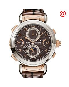 Men's Grand Complications Alligator leather Brown Opaline Dial Watch