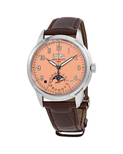 Men's Grand Complications Alligator Leather Rose-gilt Opaline Dial Watch
