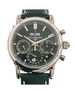 Men's Grand Complications Chronograph Calfskin Olive Green Dial Watch