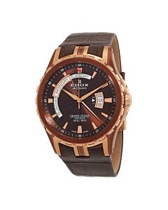 Men's Grand Ocean Leather Brown Dial Watch