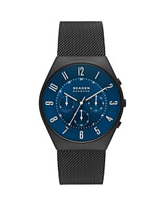 Men's Grenen Chronograph Stainless Steel Mesh Ocean Blue Dial Watch
