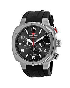 Men's Guardian Chronograph Silicone Black Dial Watch