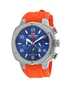 Men's Guardian Chronograph Silicone Blue Dial Watch