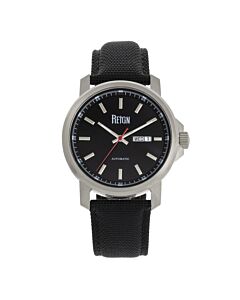 Men's Helios Stainless Steel Black Dial Watch