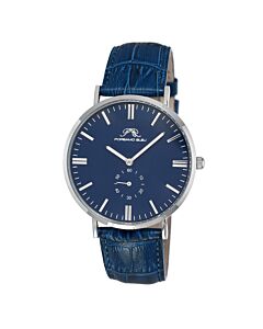 Men's Henry Genuine Leather Blue Dial Watch