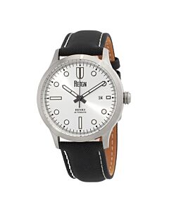 Men's Henry Leather Silver Dial Watch