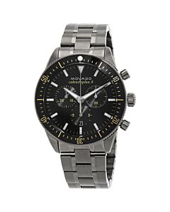 Men's Heritage Chronograph Stainless Steel Black Dial Watch