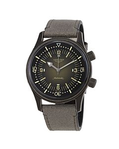 Men's Heritage Classic Leather Black Dial Watch