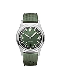 Men's Hermétique Leather Green Dial Watch