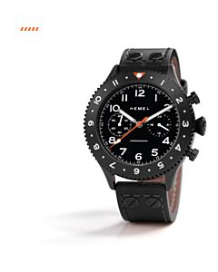 Men's HF T20 Chronograph Leather Black Dial Watch