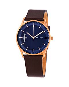 Men's Holst Leather Blue Dial Watch