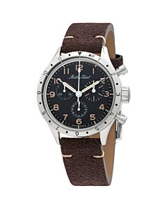 Men's Homage TYPE XX Chronograph Leather Black Dial Watch