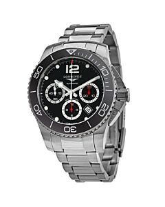 Men's HydroConquest Chronograph Stainless Steel Black Dial Watch