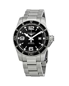 Men's Hydroconquest Stainless Steel Black Dial