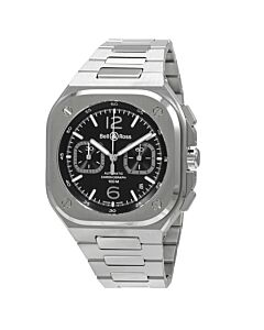 Mens-Instruments-Chronograph-Stainless-Steel-Black-Dial-Watch
